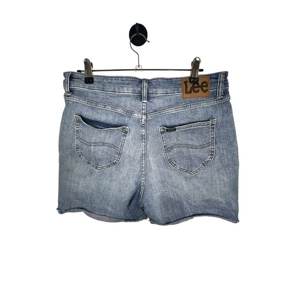 Lee Light Wash Mid-Rise Basic Denim Jean Shorts - Picture 3 of 4